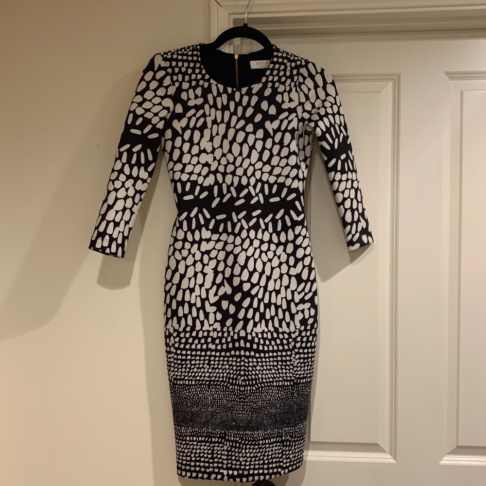 Black and white wet suit dress